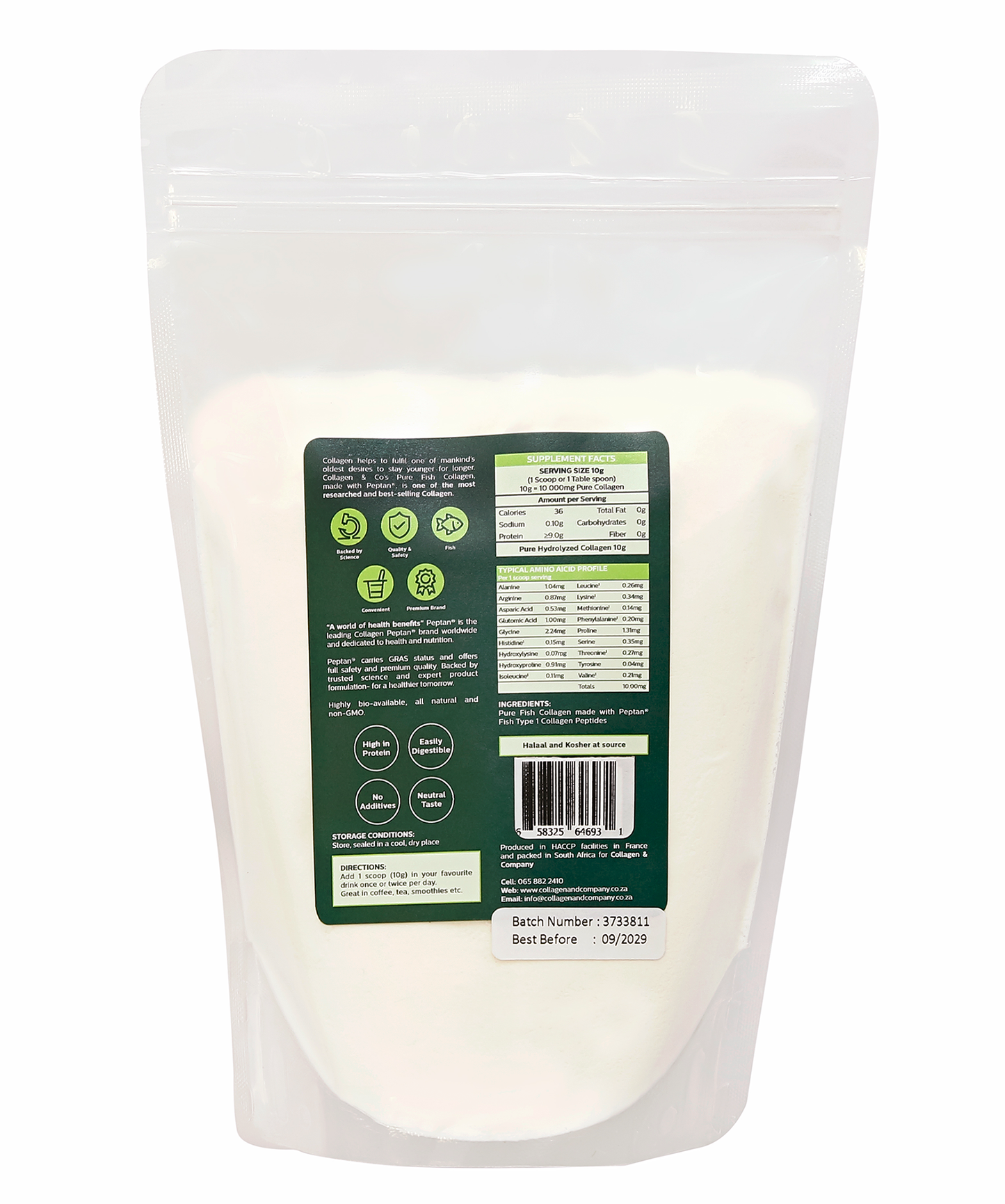 Pure Fish Collagen Peptides 1kg (2 X 500g)