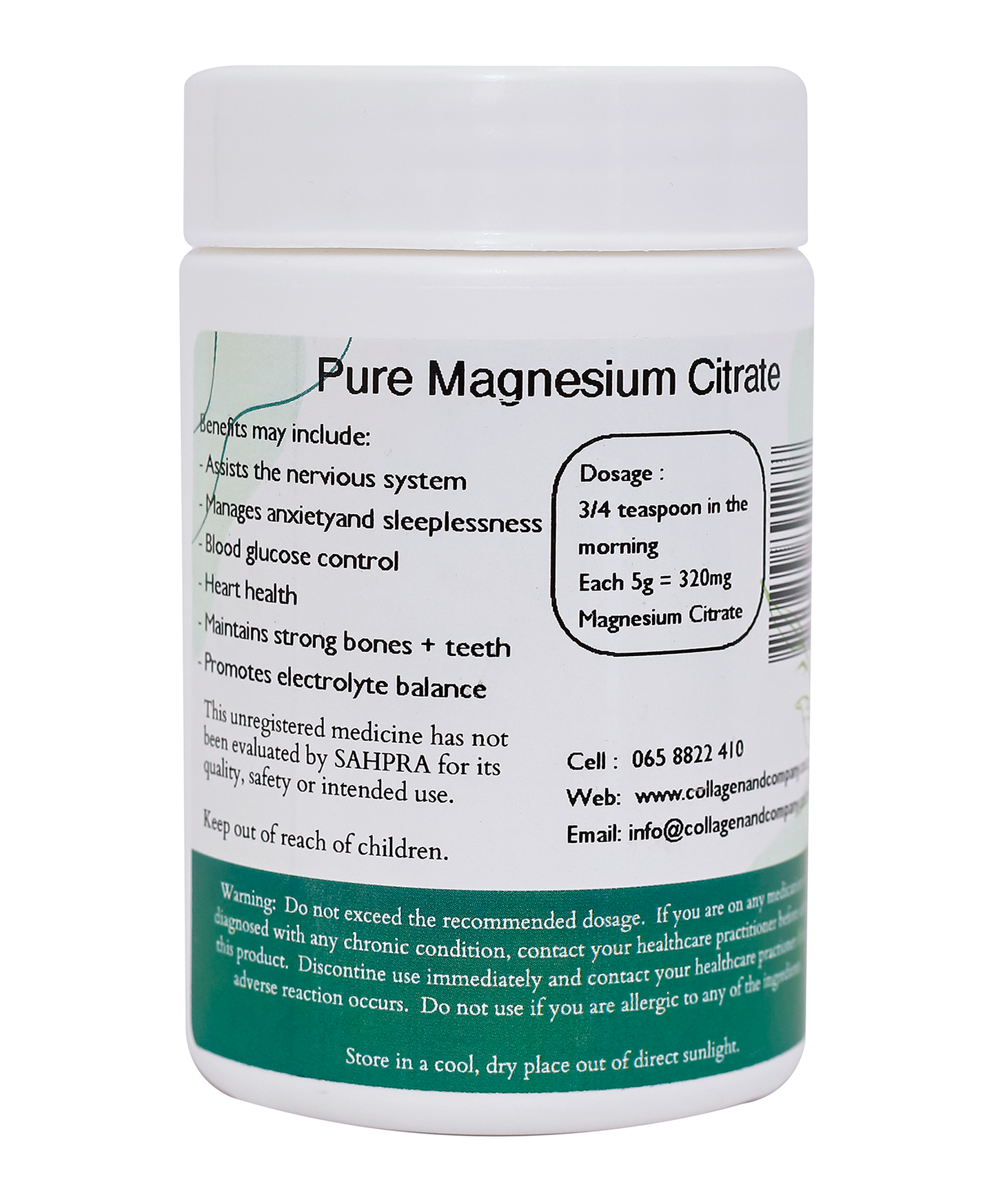 magnesium citrate powder South Africa