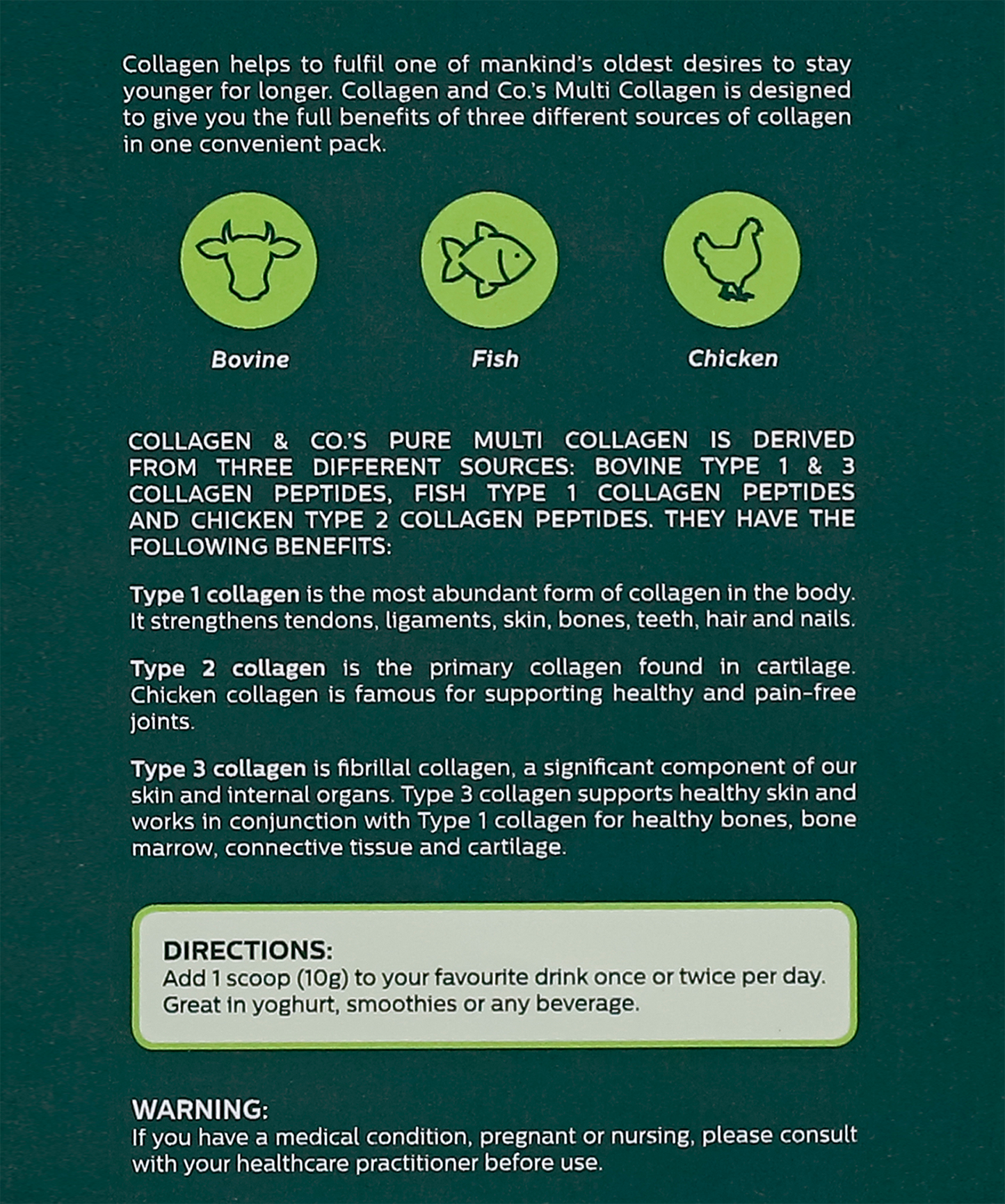 300g Pure Multi Collagen Tub