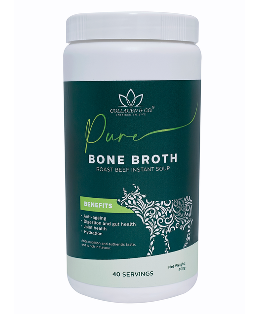 400g Collagen Roasted Beef Instant Bone Broth Soup Tub