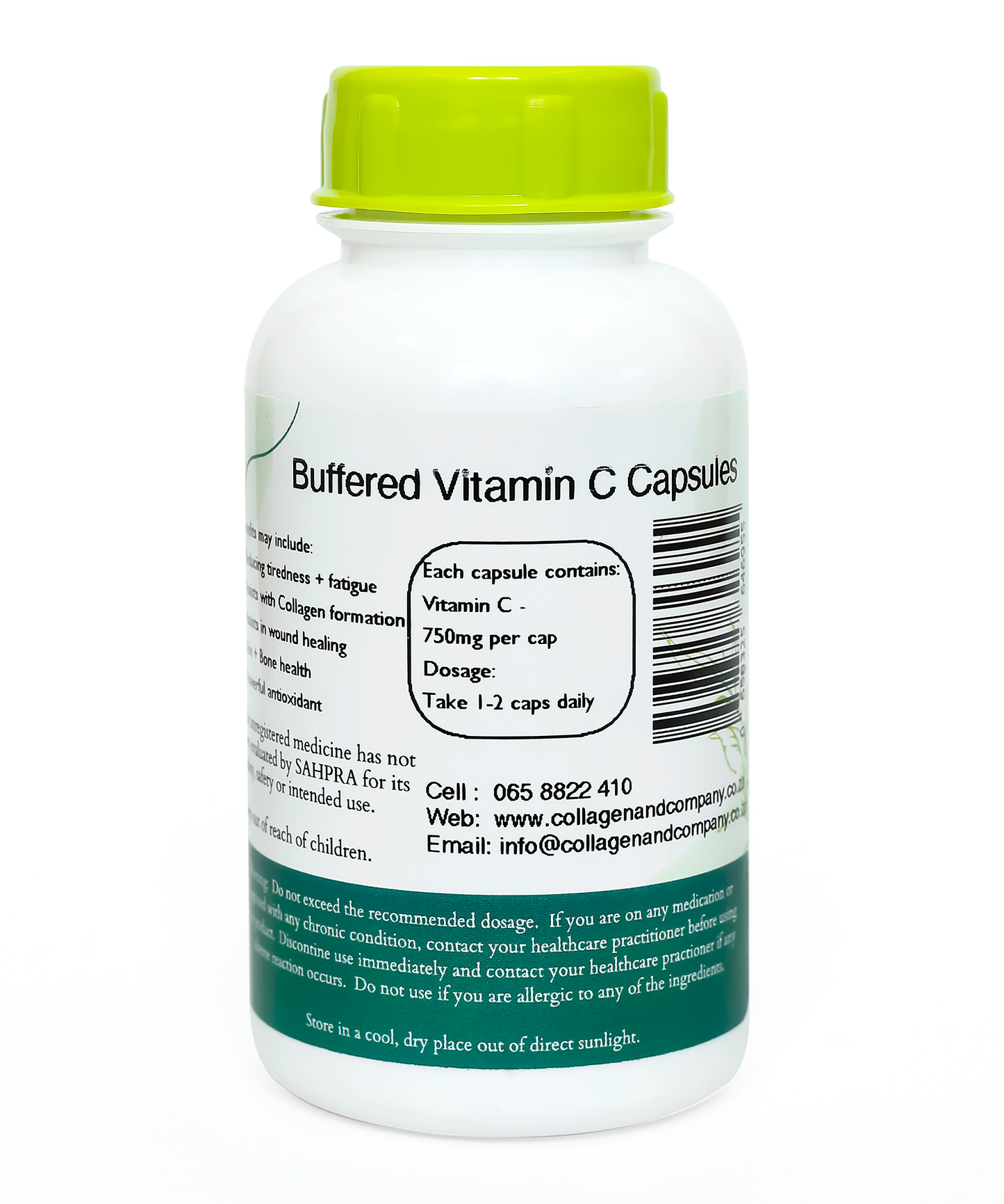 Vitamin C Capsules – 30 Capsules x 750mg each