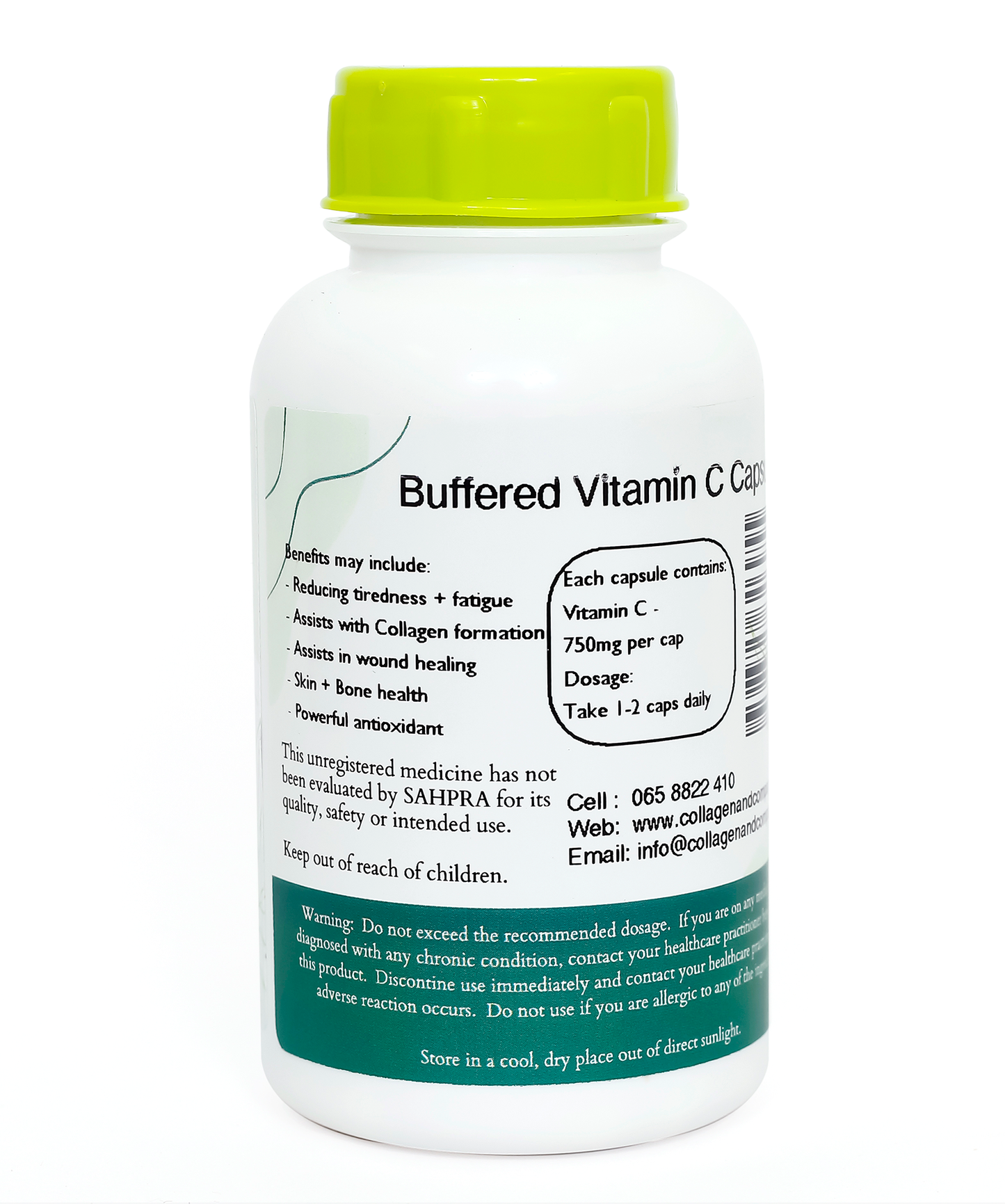 Vitamin C Capsules – 30 Capsules x 750mg each