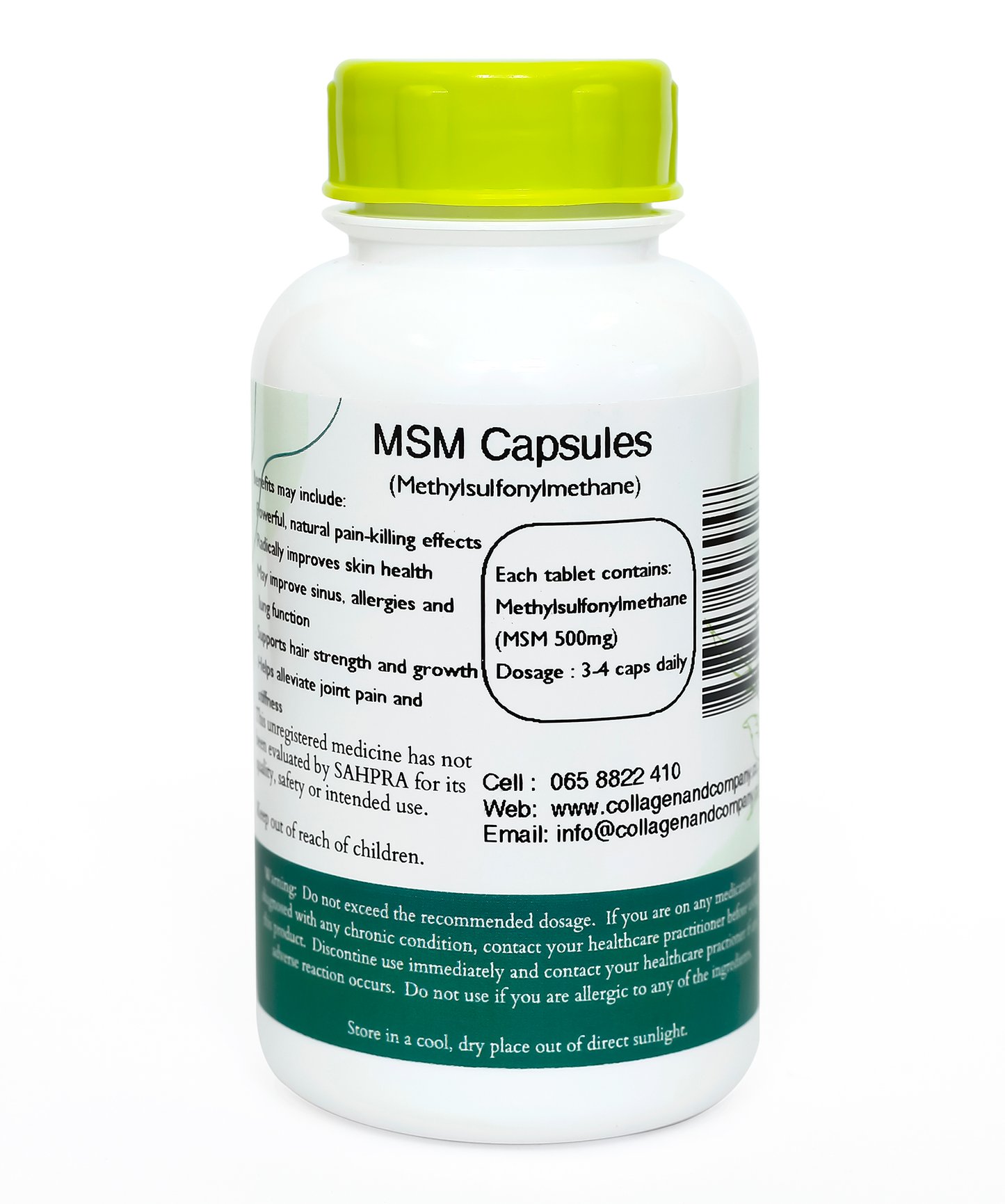 MSM Capsules – 30 capsules at 500mg each