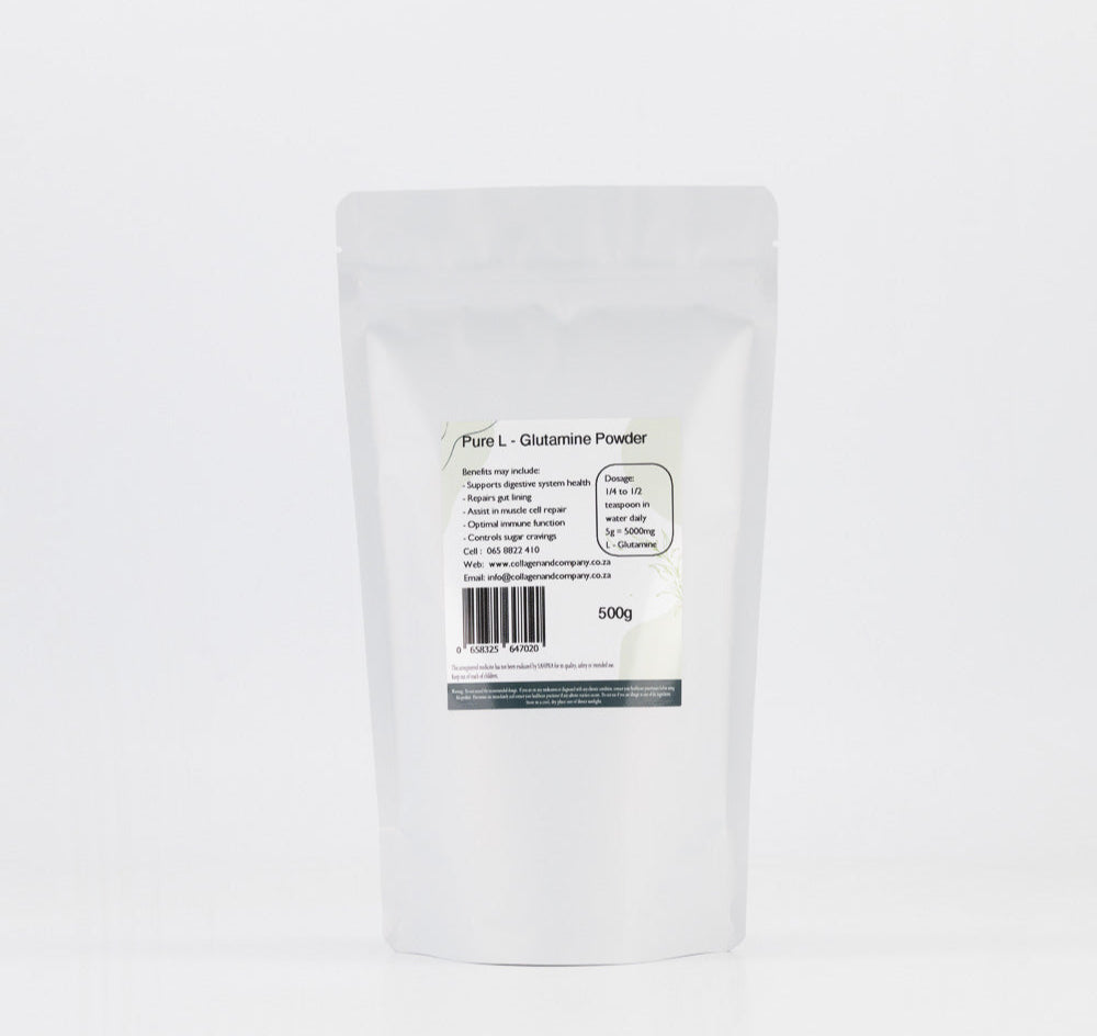 1kg Pure L-Glutamine Powder Pouch (2 x 500g)