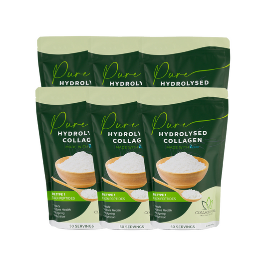 3kg Pure Hydrolyzed Collagen Powder (6 x 500g)