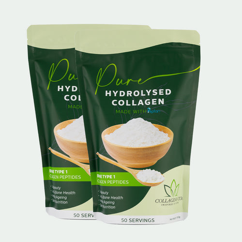 1kg Pure Hydrolyzed Collagen Powder (2 x 500g)