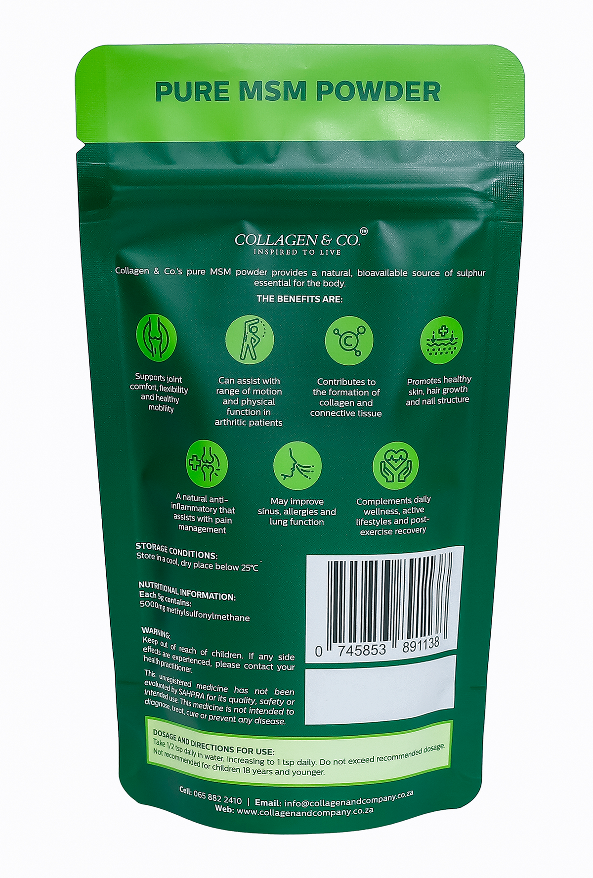 100g Pure MSM Powder pouch