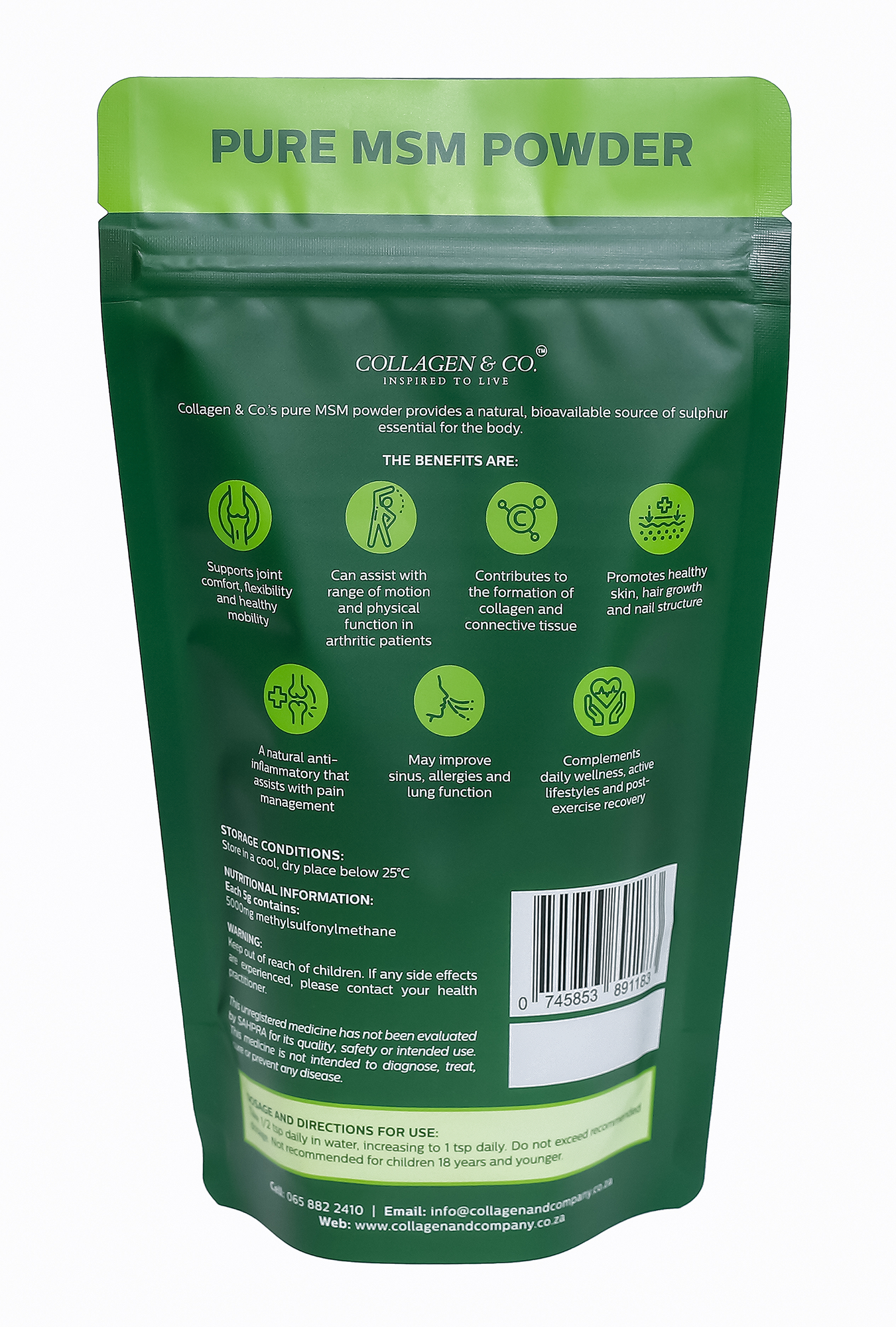 250g Pure MSM Powder Pouch
